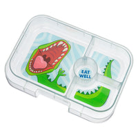 Load image into Gallery viewer, yumbox panino jurassic green dinosaur tray