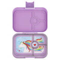 Load image into Gallery viewer, Yumbox Panino Lunch Box -  Lavender Purple - Unicorn Tray