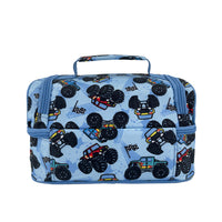 Load image into Gallery viewer, sachi double decker lunchbag monster trucks