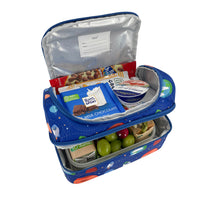 Load image into Gallery viewer, sachi double decker lunchbag outer space