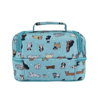 Load image into Gallery viewer, sachi double decker lunchbag puppy dogs