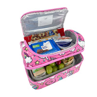Load image into Gallery viewer, sachi double decker lunchbag unicorns