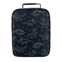 Load image into Gallery viewer, sachi insulated lunch bag neon dinosaurs