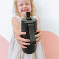 Load image into Gallery viewer, montiico 350mL sipper bottle midnight