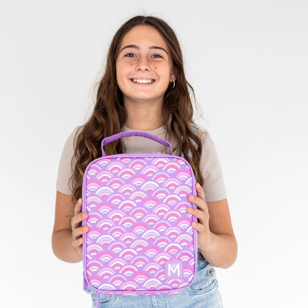 MontiiCo Large Insulated Lunchbag - Rainbow Roller