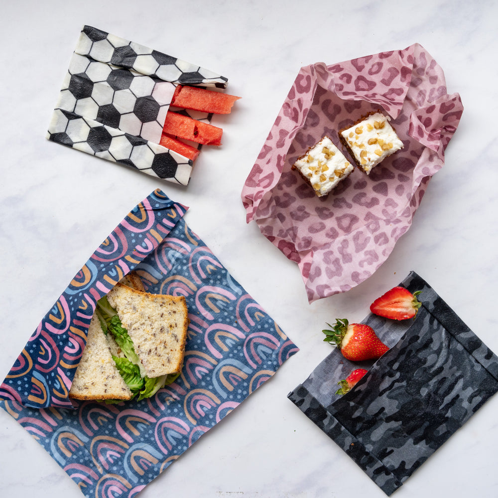 beeswax wrap leopard print