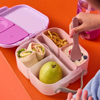 Load image into Gallery viewer, bbox lunchbox cutlery twilight pink and green
