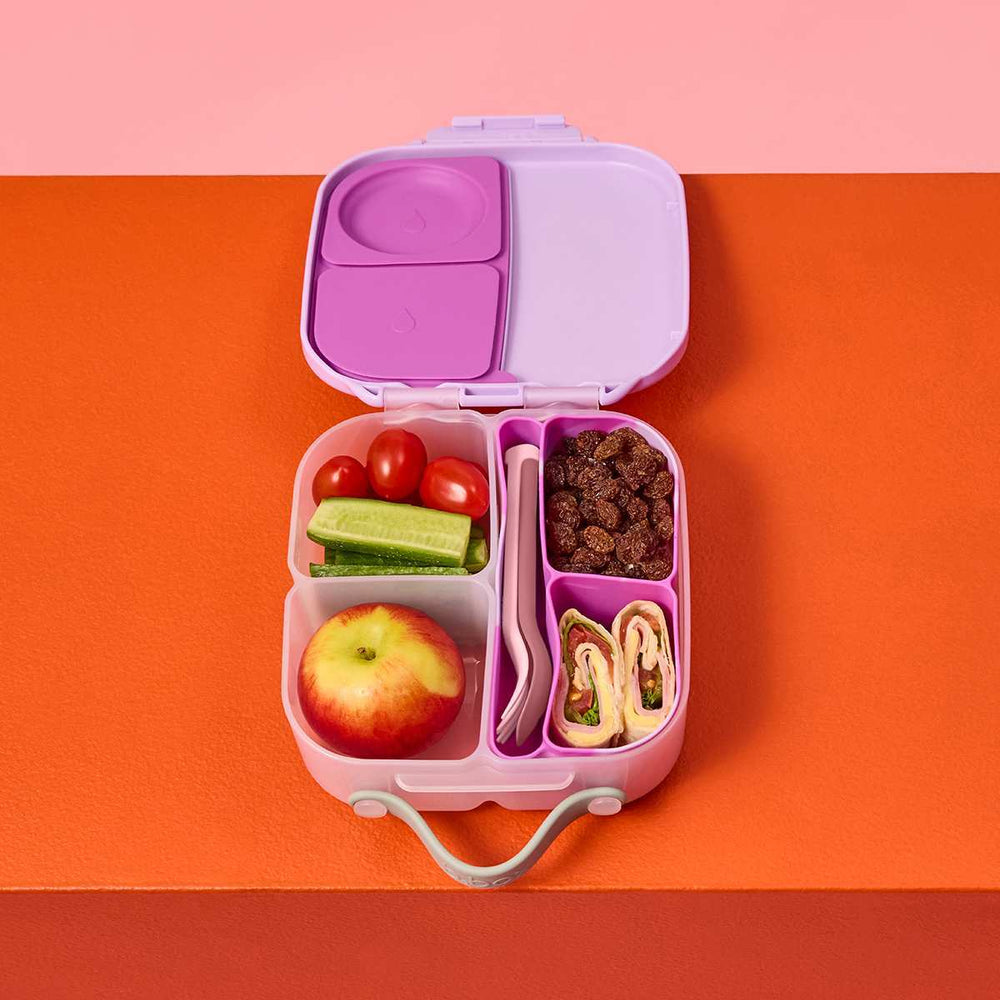bbox lunchbox cutlery twilight pink and green