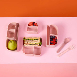 bbox lunchbox cutlery twilight pink and green