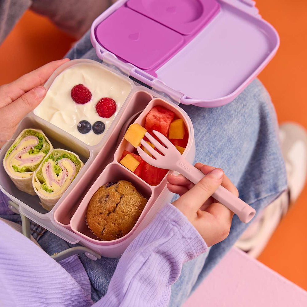 bbox lunchbox cutlery twilight pink and green