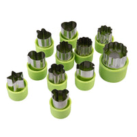 Load image into Gallery viewer, Appetito Fruit and Vegetable Cutter Set of 12
