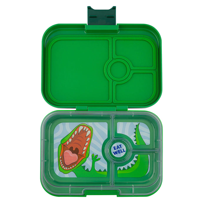 yumbox panino jurassic green dinosaur tray