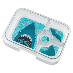 yumbox panino surf blue shark tray