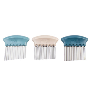 melii vegetable crinkle cutter set of 3 blue