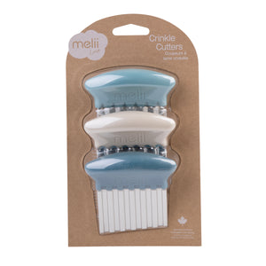 melii vegetable crinkle cutter set of 3 blue