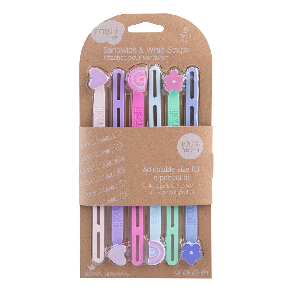 Melii Luxe silicone wrap bands - Flower, Heart & Rainbow