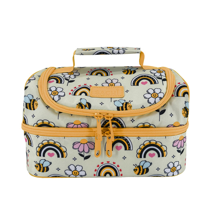 sachi double decker lunchbag busy bees