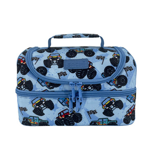 sachi double decker lunchbag monster trucks