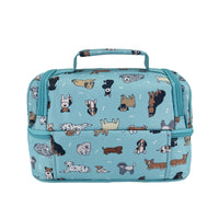 Load image into Gallery viewer, sachi double decker lunchbag puppy dogs
