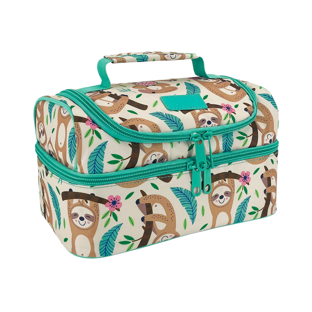Sachi Double Decker Insulated Lunch Bag - Sleepy Sloths