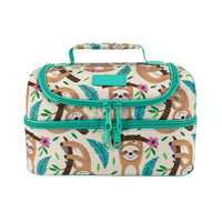 Load image into Gallery viewer, Sachi Double Decker Insulated Lunch Bag - Sleepy Sloths
