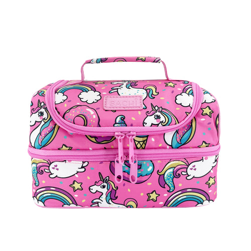 sachi double decker lunchbag unicorns