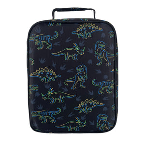 sachi insulated lunch bag neon dinosaurs