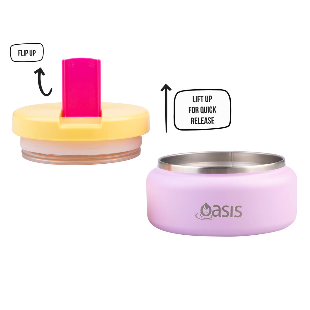 Oasis Stainless Steel Insulated Food Flask - 230ml - Bubblegum Pink