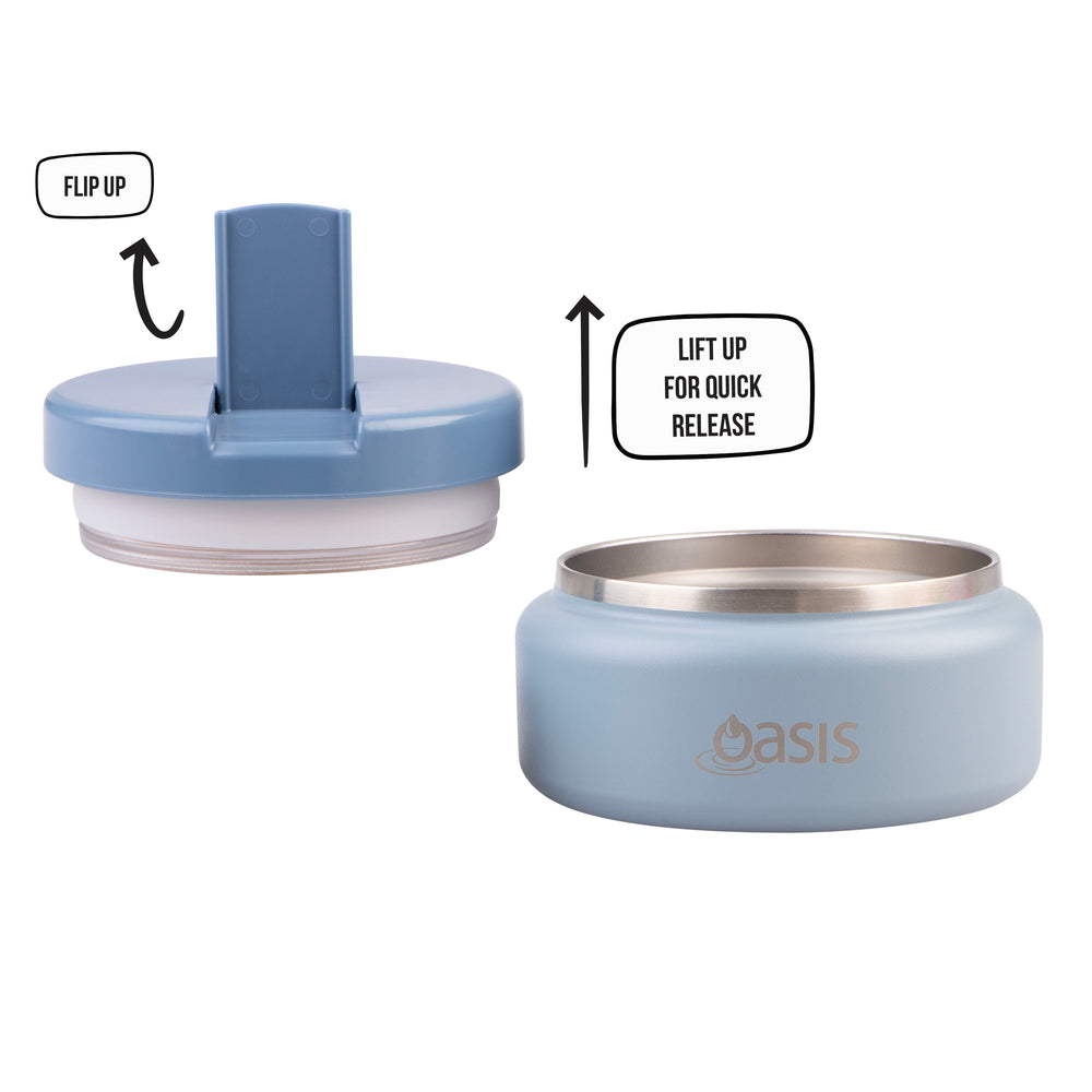 Oasis Stainless Steel Insulated Food Flask - 230ml - Hazy Blue
