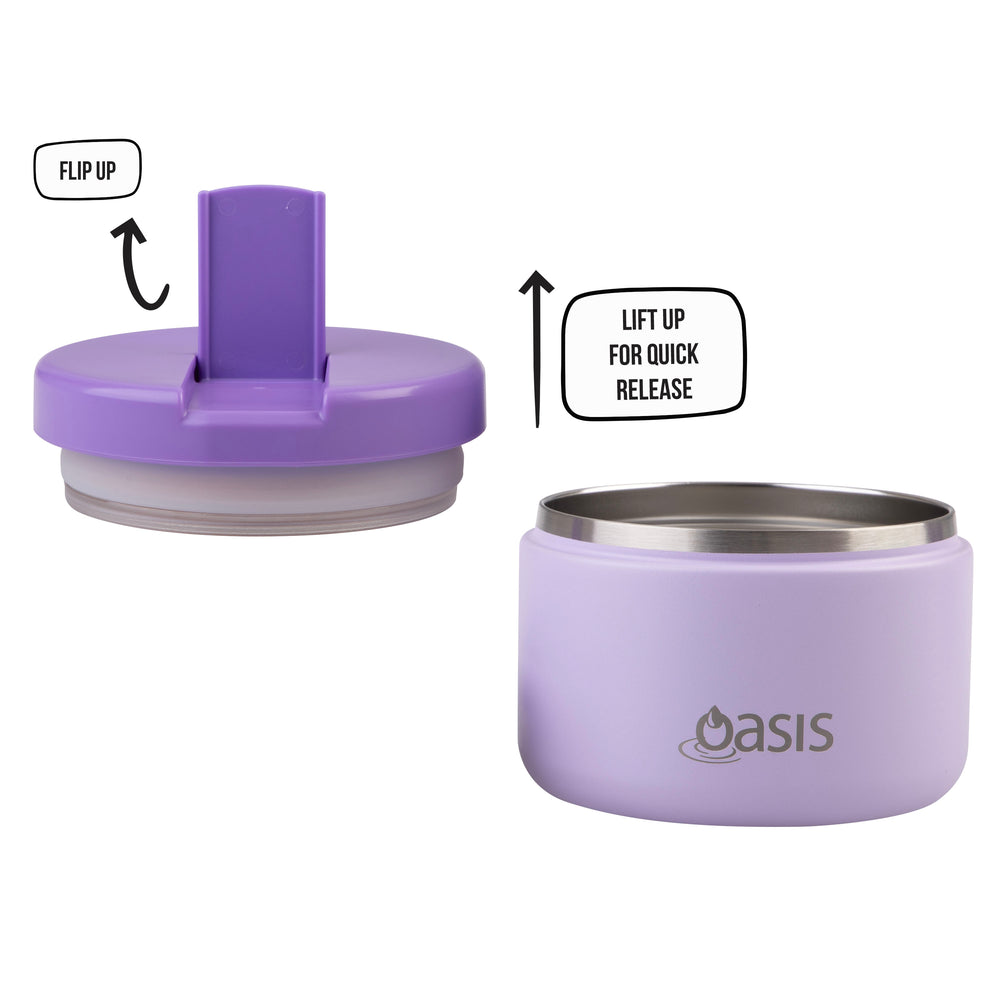 Oasis Stainless Steel Insulated Food Flask - 300ml - Lilac
