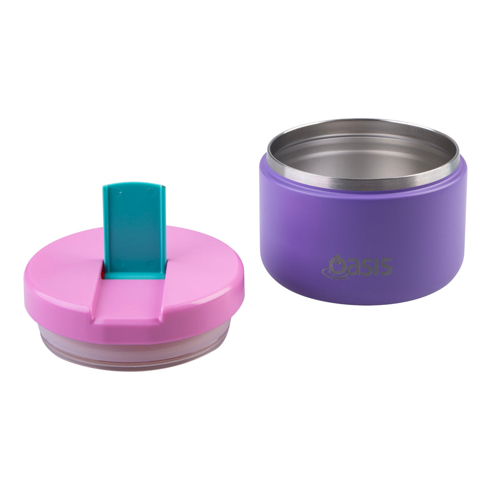 Oasis Stainless Steel Insulated Food Flask - 300ml - Mermaid Purple