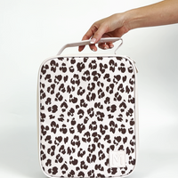 Load image into Gallery viewer, MontiiCo Large Insulated Lunch bag - Cream Leopard
