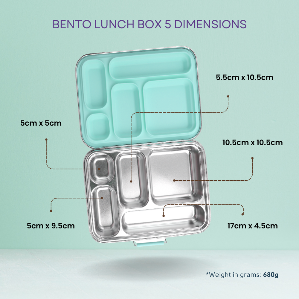 Ecococoon Bento Lunch Box 5 - Mint