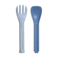 Load image into Gallery viewer, bbox lunchbox cutlery horizon blue and green
