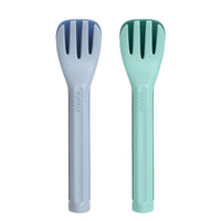 Load image into Gallery viewer, bbox lunchbox cutlery horizon blue and green
