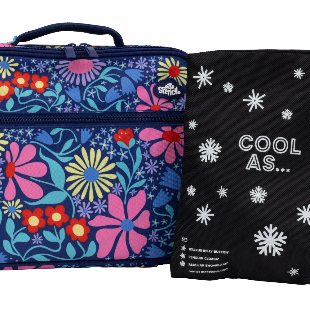 Spencil Big Cooler Bag + Ice Pack - Flower Fun