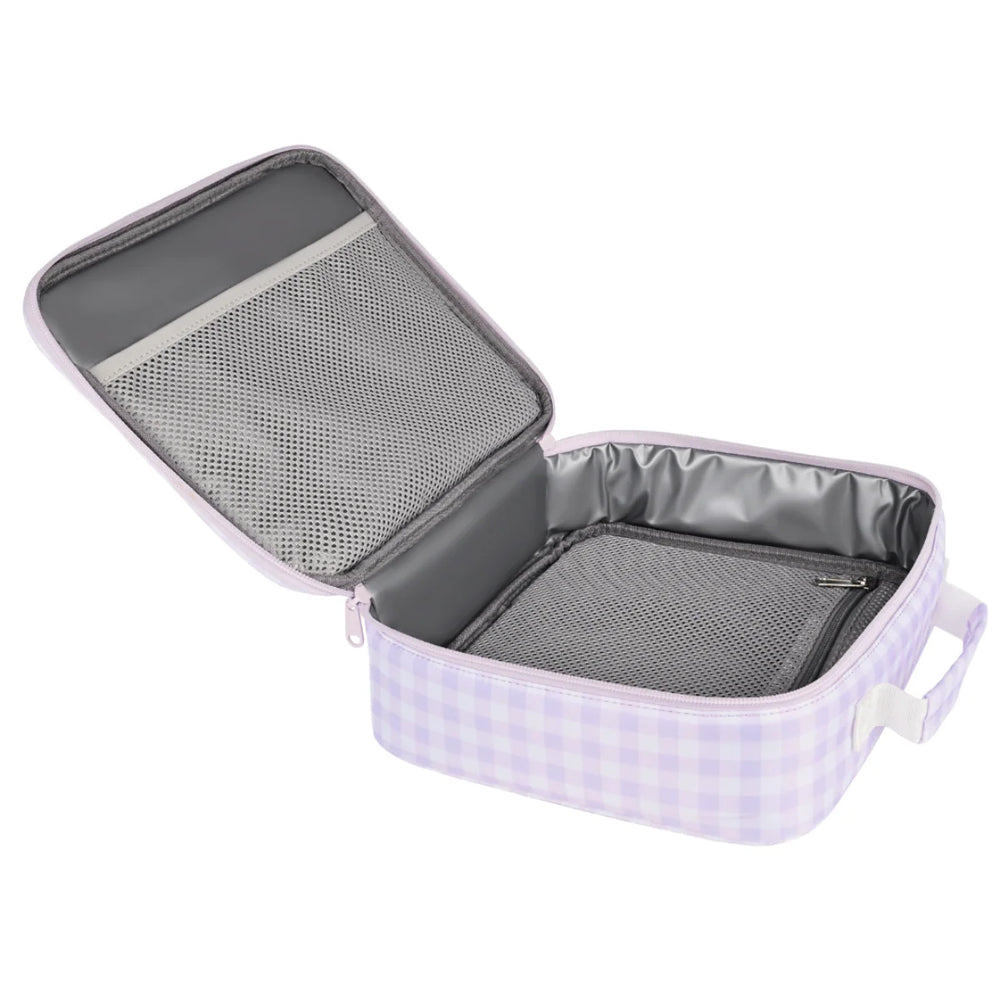 Kinnder - Junior Insulated Lunch Bag + Ice Pack - Lilac Gingham