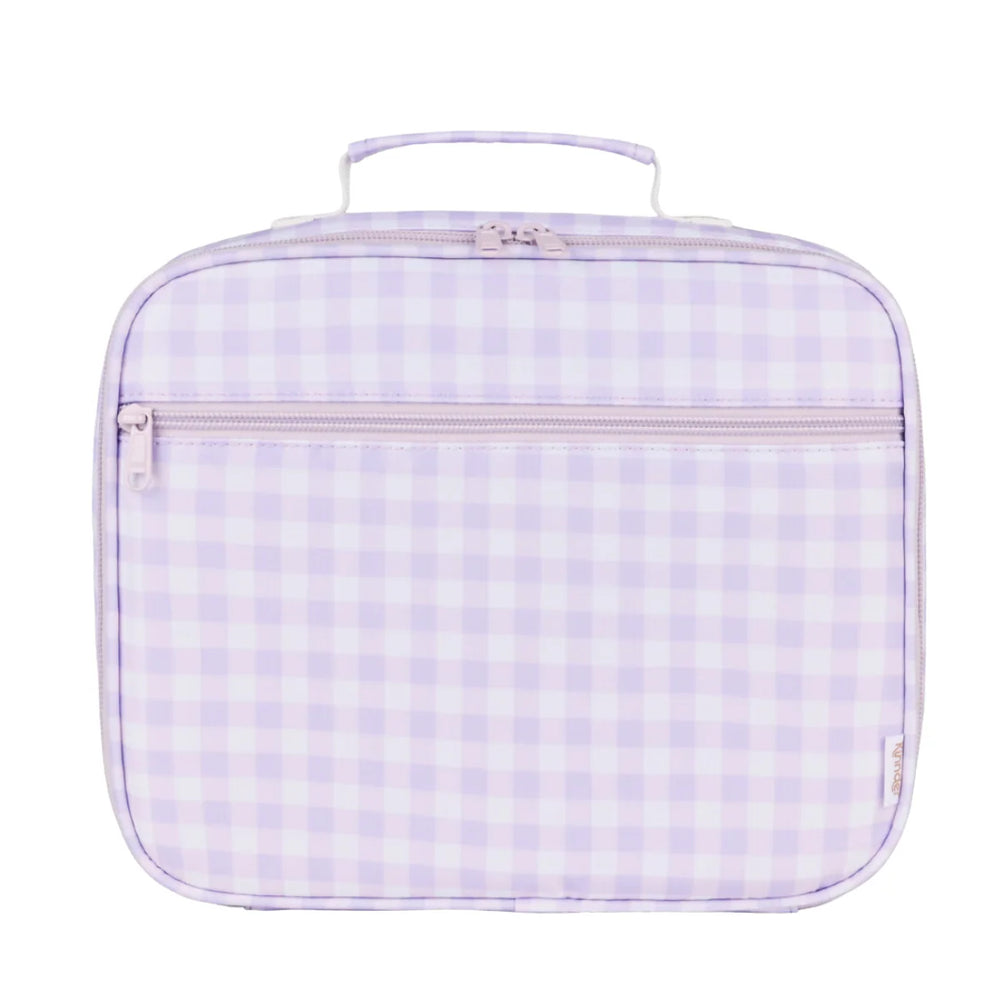 Kinnder - Junior Insulated Lunch Bag + Ice Pack - Lilac Gingham