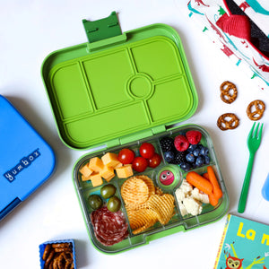 yumbox original jurassic green monsters tray