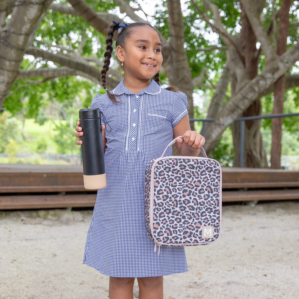 momtiico insulated lunchbag safari leopard print