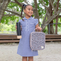 Load image into Gallery viewer, momtiico insulated lunchbag safari leopard print
