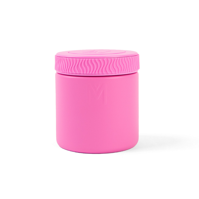 montiico insulated food jar floss pink