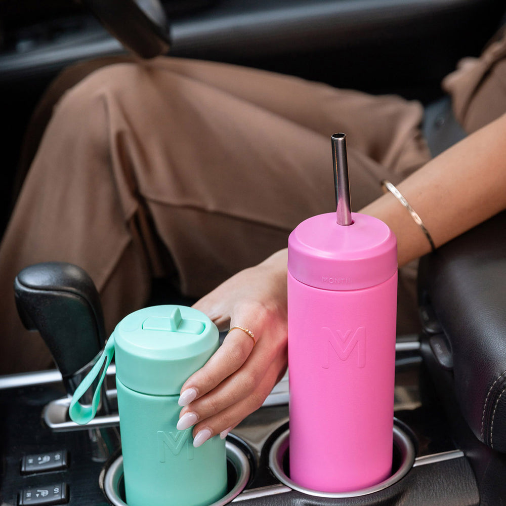 montiico fusion sipper drink bottle 350ml lagoon