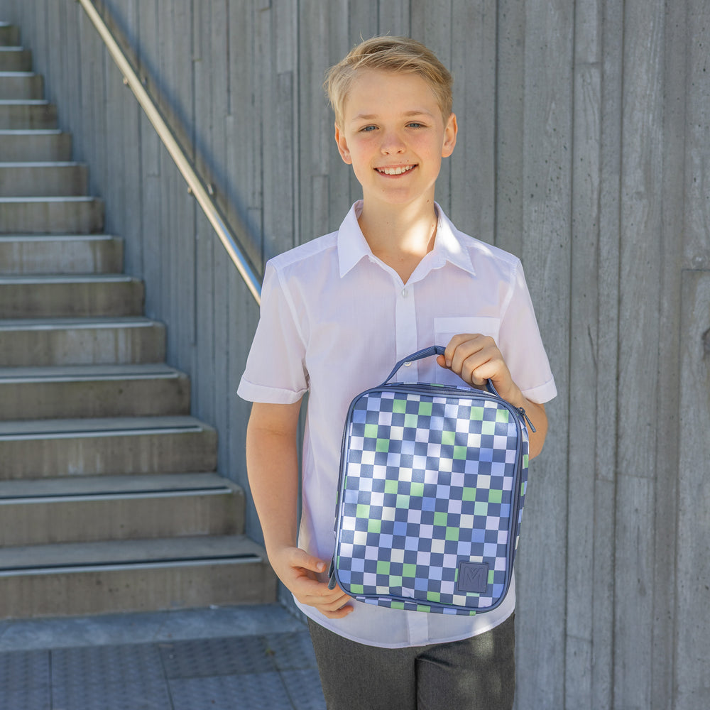 MontiiCo Large Insulated Lunch bag - Checkmate
