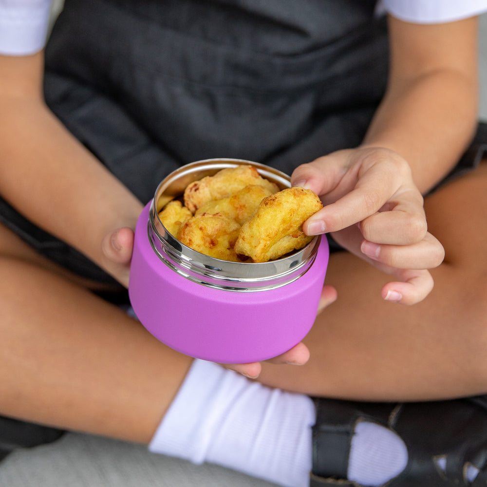 montiico mini food jar fuchsia