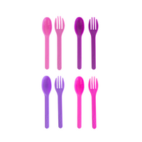 Load image into Gallery viewer, MontiiCo Out &amp; About Cutlery Set - Blush
