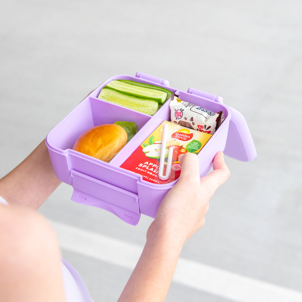 montiico bite lunch box lilac