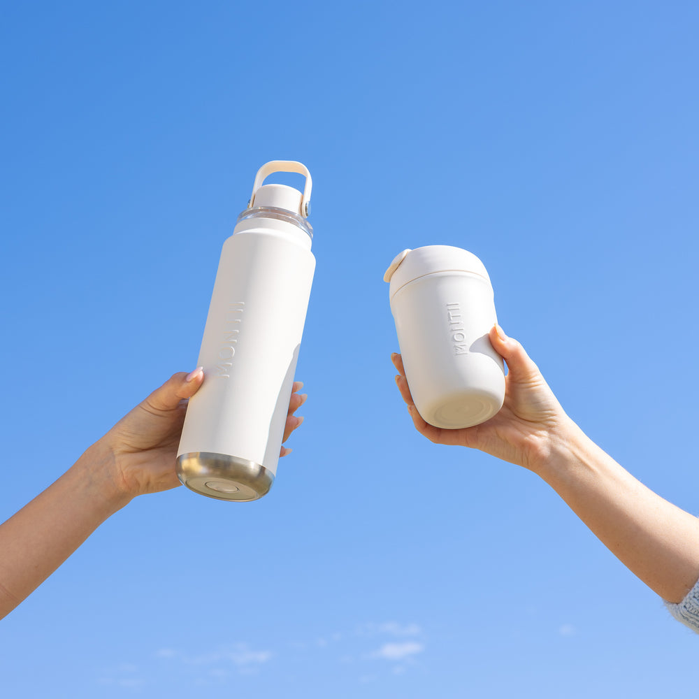 MontiiCo 700mL Quench Drink Bottle - cream