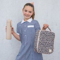 Load image into Gallery viewer, momtiico insulated lunchbag safari leopard print
