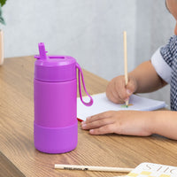 Load image into Gallery viewer, Fuchsia 350ml montiico fusion drink bottle with sipper lid

